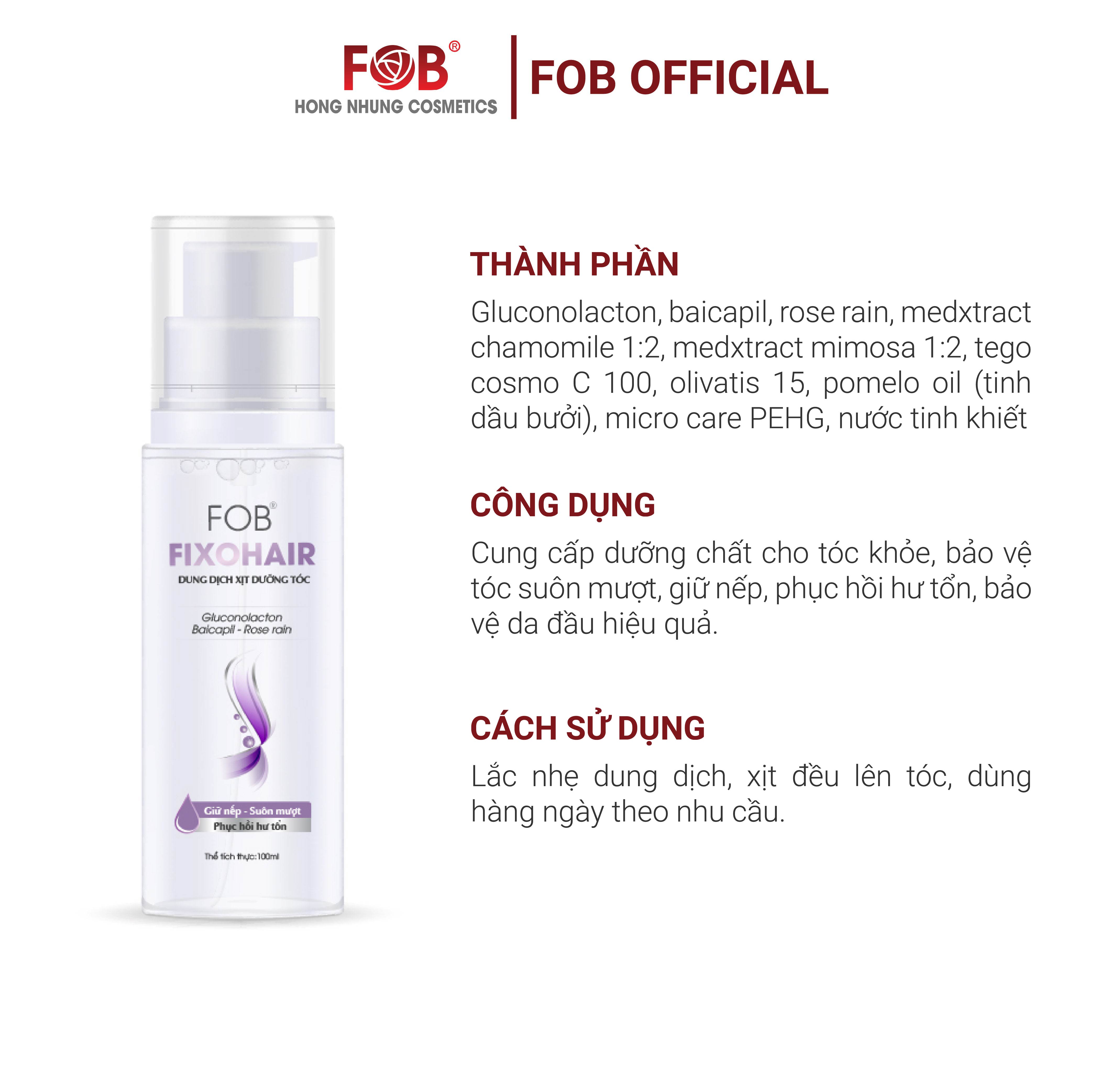 FOB FIXOHAIR - Dung dịch xịt dưỡng tóc