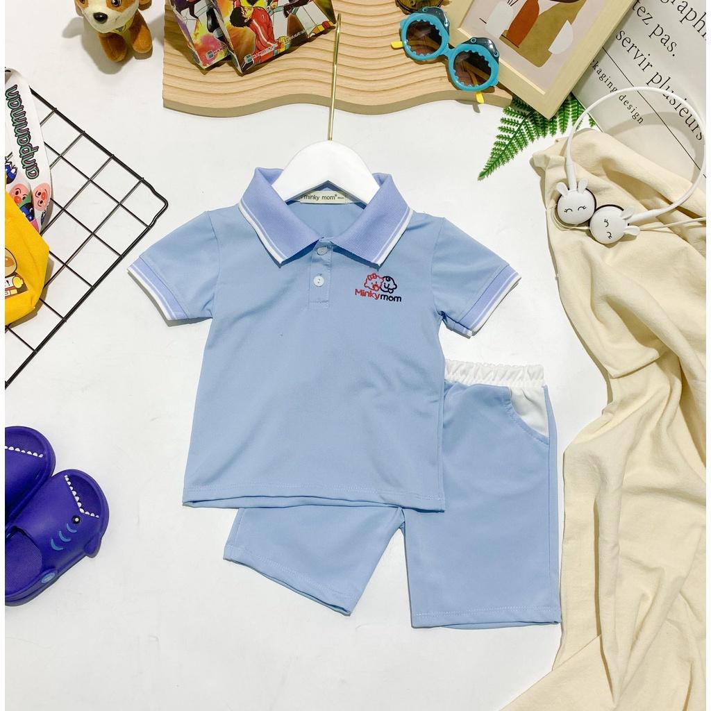 Đồ Bộ Bé Trai Bé Gái Tay ngắn Minky Mom, Quần áo trẻ em vải COTTON mềm mịn thoáng mát an toàn cho bé NN58