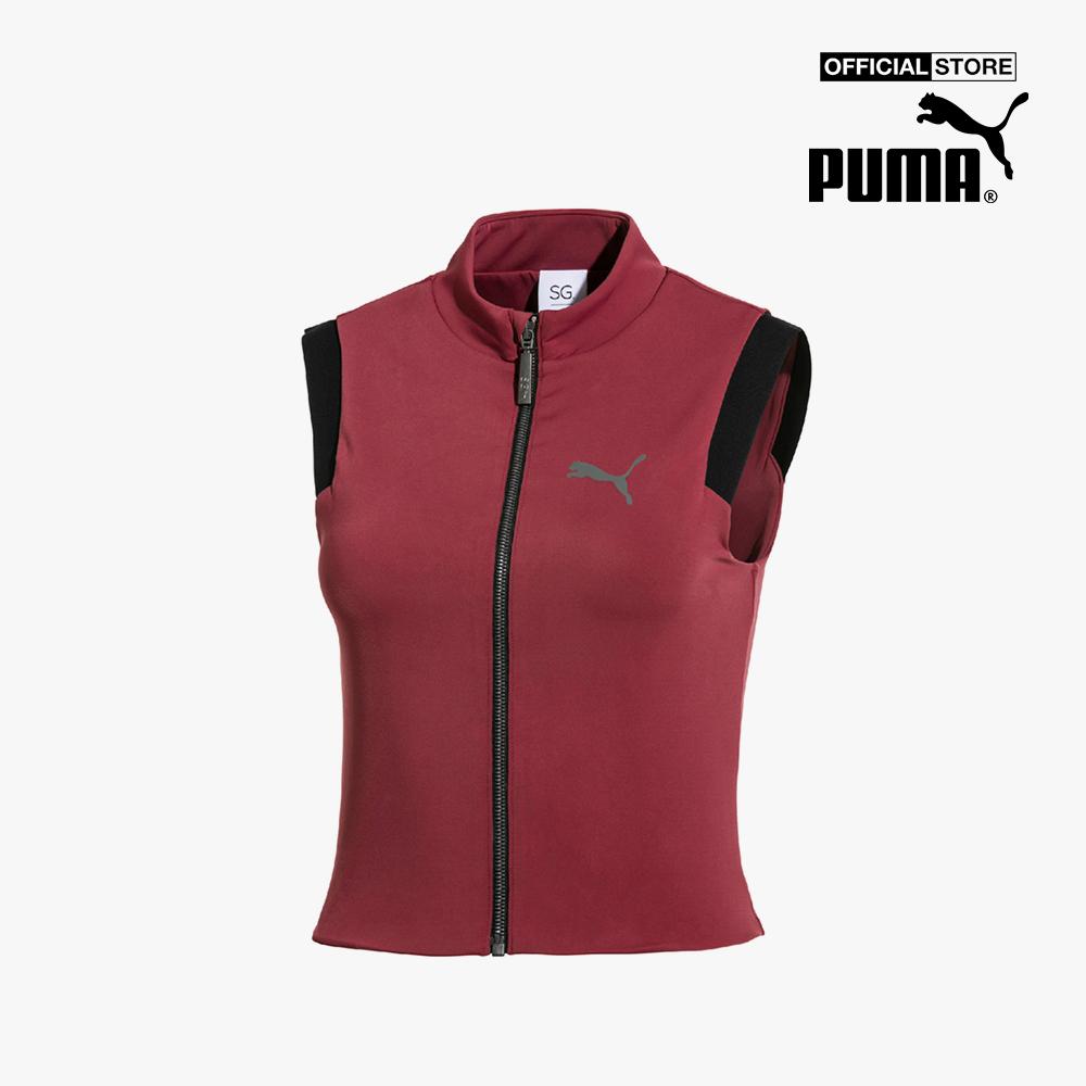 PUMA - Áo croptop nữ phối zip SG x PUMA 517907