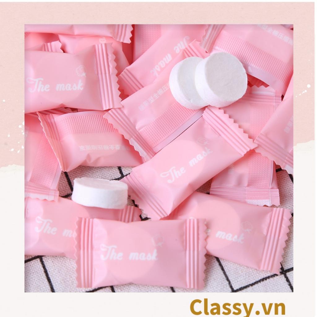 Khăn giấy nén Classy , mặt nạ nén chất liệu Cotton, bỏ túi du lịch tiện lợi THE MASK PK952