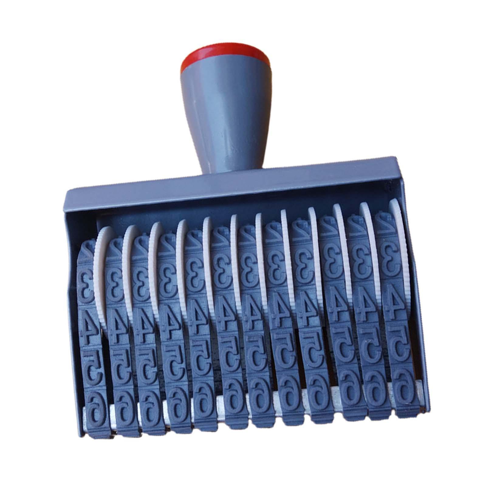 12 digits Wheel Number Stamp Number Stamp Multifunctional Craft Roller Stamp Commercial Stamp Portable Universal for Home Dormitory Document