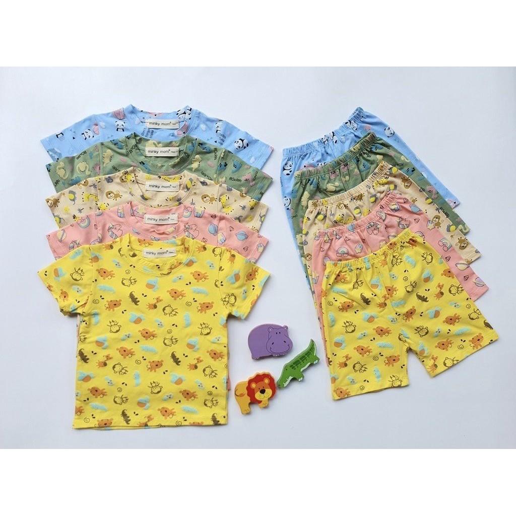 Bộ Cộc Tay Cho Bé FREE SHIP Bộ Minky Mom Cộc Tay Monkey Chất Thun Lạnh siêu mềm mịn thoáng mát