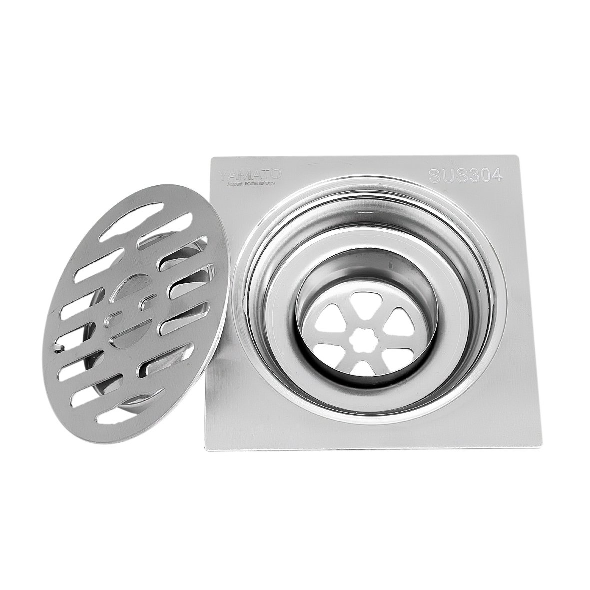 Hố ga thoát sàn Inox 304 (12x12)cm LR01