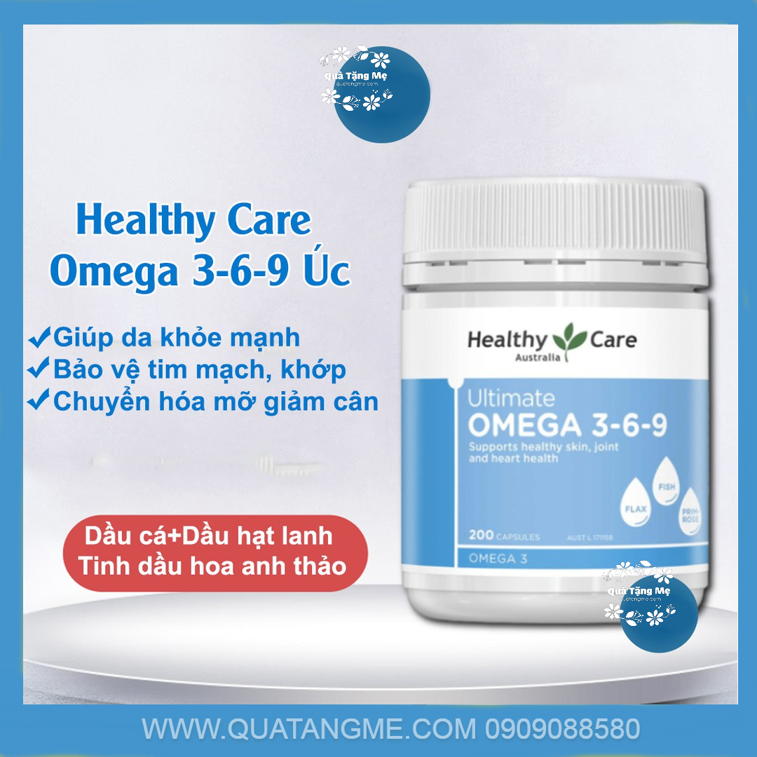 Omega 3-6-9 Úc Healthy Care Ultimate 1000mg Tạo sức khỏe cho tim, não, khớp, mắt và cải thiện da khô - QuaTangMe Extaste