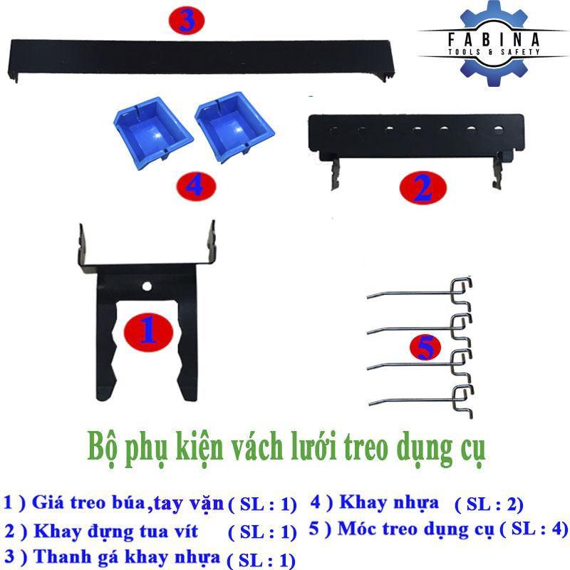 TẤM LƯỚI PEGBOARD TREO TƯỜNG ĐEN KÈM PHỤ KIỆN