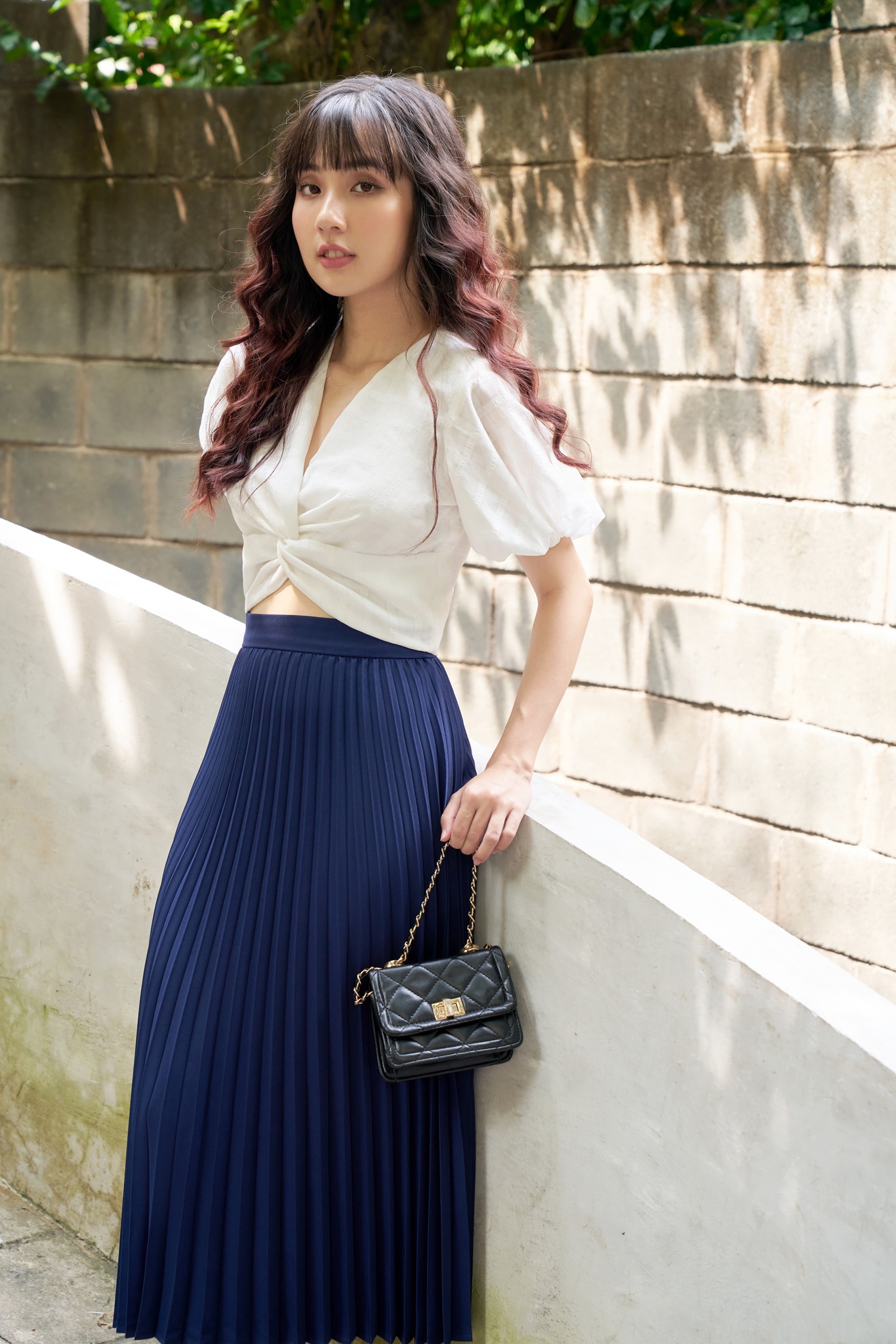 OLV - Chân váy Navy Pleat Timeless Skirt