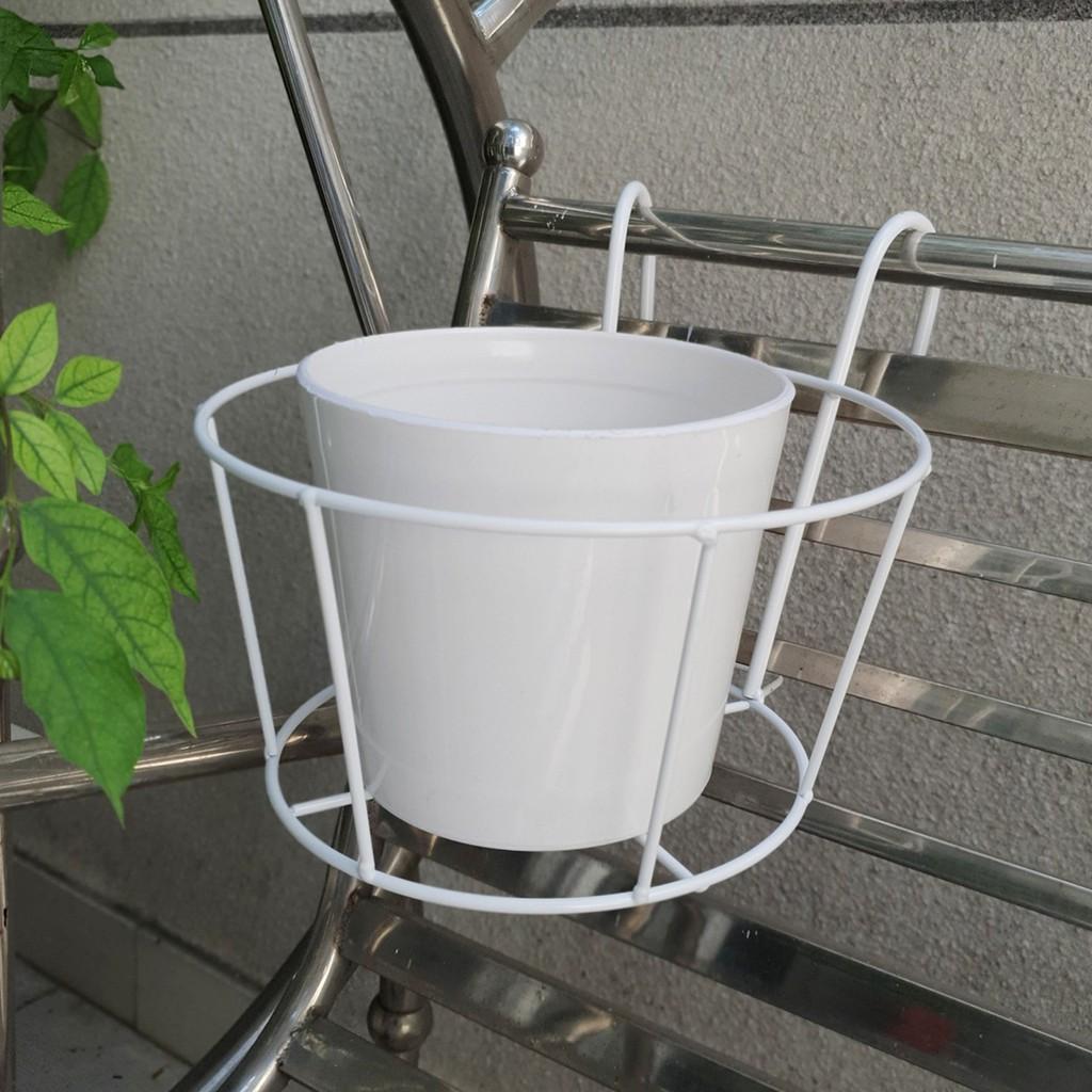 Móc tròn treo chậu hoa ban công, khung cửa sổ đường kính 22cm