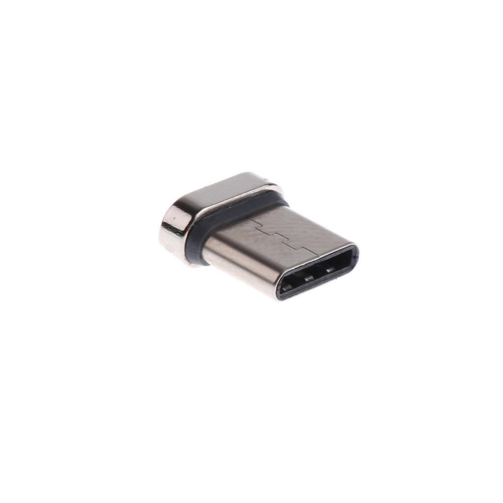 Aluminum USB Type C Magnetic Tip Convert Connector for Samsung Galaxy S8 NEW MacBook Laptop Silver