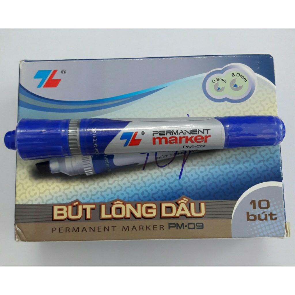 COMBO 05 BÚT LÔNG DẦU PM 09 XANH ĐỎ ĐEN