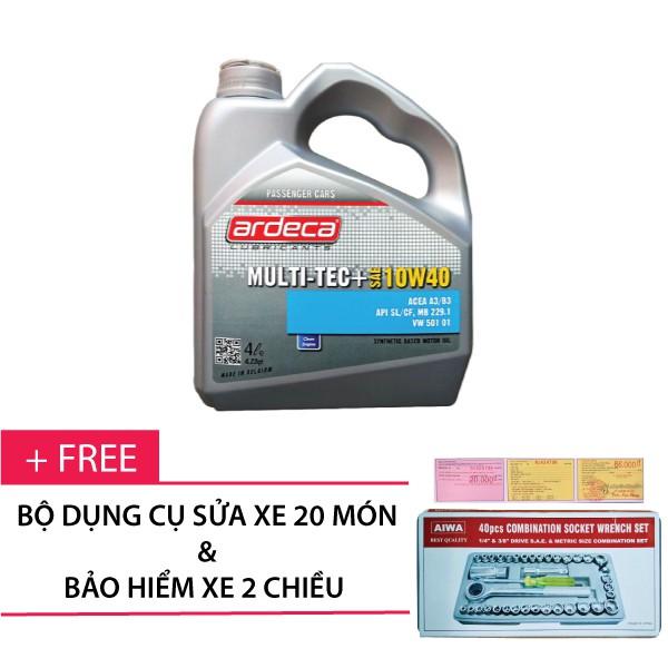 Dầu nhớt Ardeca cho xe hơi MULTI-TEC 10W40 - 4L + Tặng hộp dụng cụ