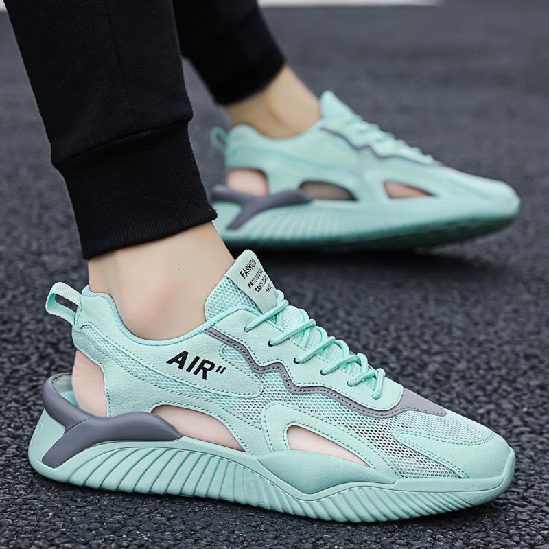 2023 Sandal Giày Sneaker Nam Mùa Hè Giày Thiết Kế Chống Trơn Trượt Thể Thao Thoáng Khí Đi Biển Cho Nam Sandalias Hombre Color: Blue Shoe Size: 44