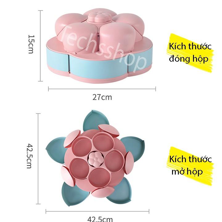 Khay Đựng Mứt Bánh Kẹo Ngày Tết Xoay 2 Tầng 10 Ngăn Mới 2020 - Quà Tặng Tết 2021