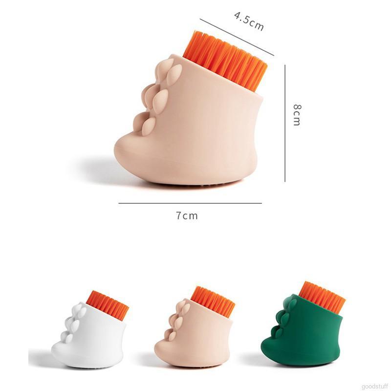 Bàn chải giặt đồ thiết kế 3 mặt chất liệu silicon mềm họa tiết hoạt hình