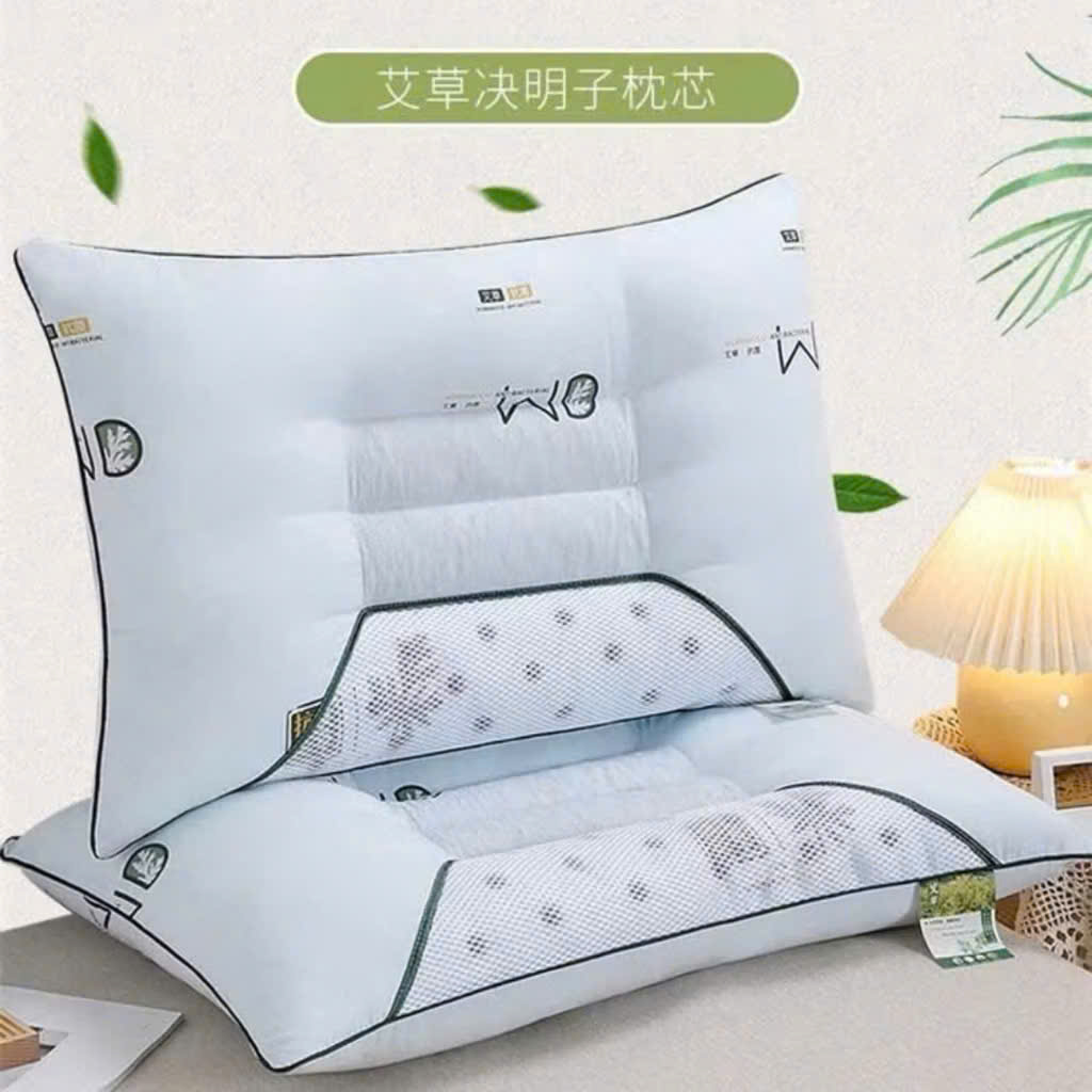 Gối Massage Công Thái Học Thảo Dược Ngải Cứu Giảm Đau Mỏi, Thiết Kế Đa Năng - HÀNG CHÍNH HÃNG MINIIN