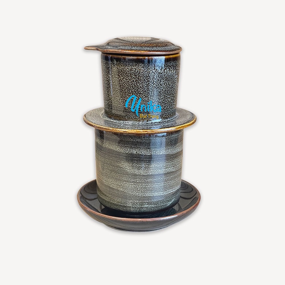 Phin cafe men cánh gián hoả biến - Phin Cà Phê Gốm Bát Tràng