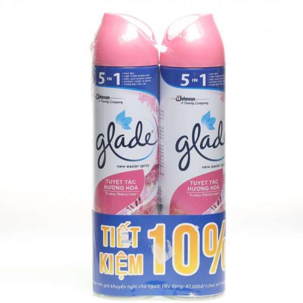 Combo 2 Chai Xịt Phòng Glade Hương Cỏ Hoa (280ml)