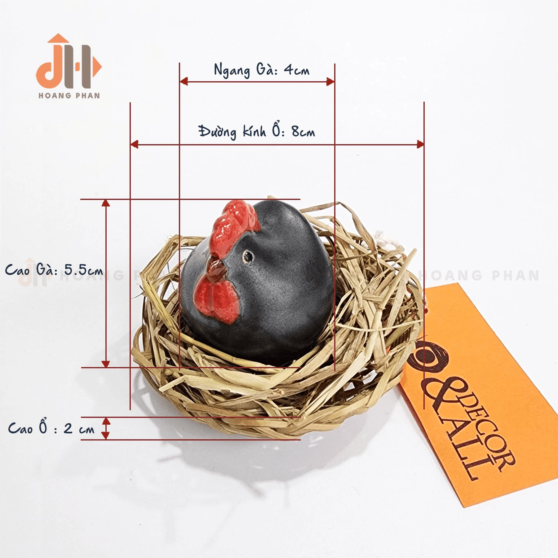 Bộ Ổ Gà Ô Kê chặn giấy, trang trí - Phiên bản 01
