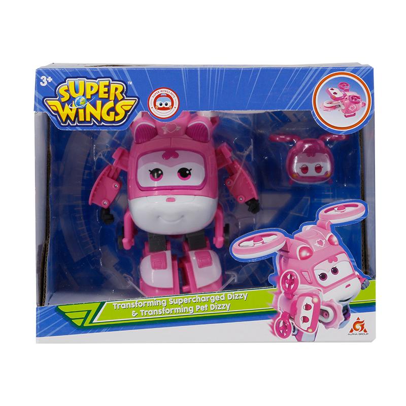 Đồ Chơi SUPERWINGS Robot Biến Hình Cỡ Lớn Dizzy Lốc Xoáy Kết Hợp Thú Cưng Dizzy YW750944