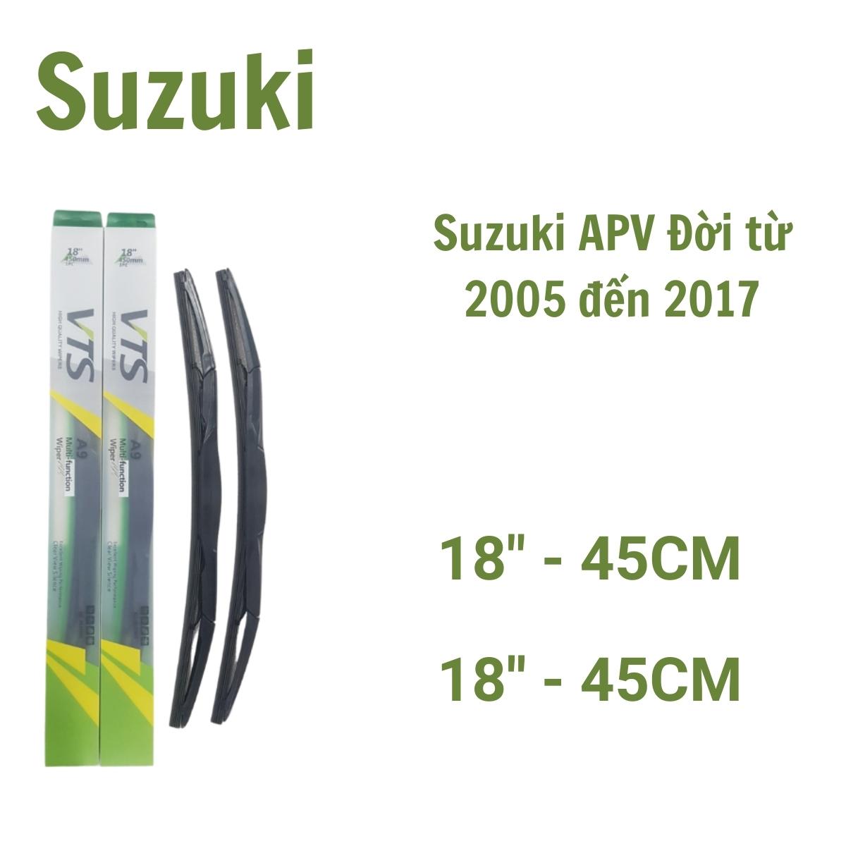 Cần gạt nước ô tô thanh 3 khúc A9 dùng cho Suzuki Ertiga, Wargon R, Swift,...Và các xe khác của hãng Suzuki - Hàng nhập khẩu