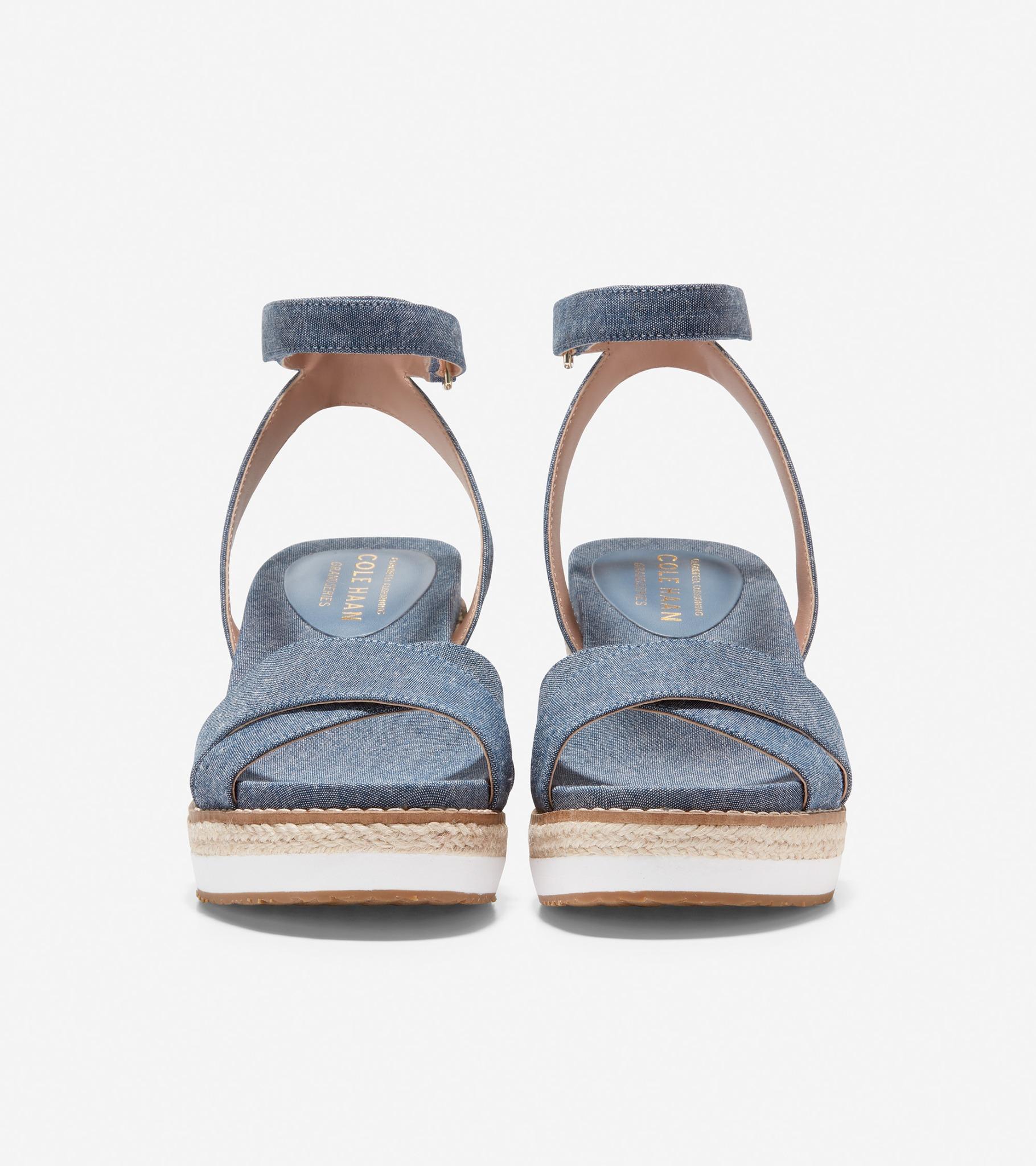 GIÀY ĐẾ XUỒNG COLE HAAN NỮ CLOUDFEEL ESPADRILLE WEDGE SANDAL 75