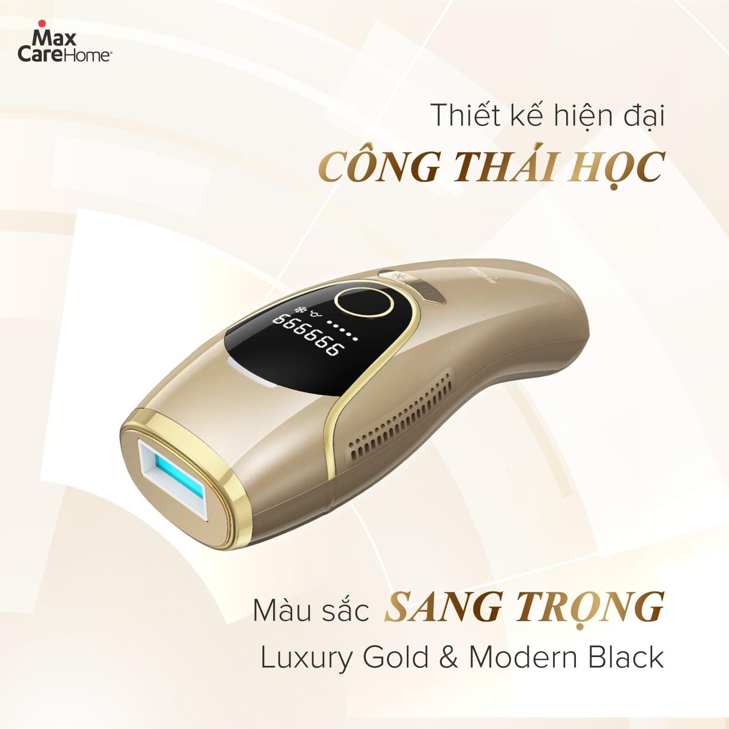 Máy Triệt Lông Băng Lạnh TRẺ HÓA DA IPL Maxcare M2 Bản Cao Cấp Tích Hợp Cảm Biến Da, Năng Lượng 19J Tăng 35% Hiệu Quả