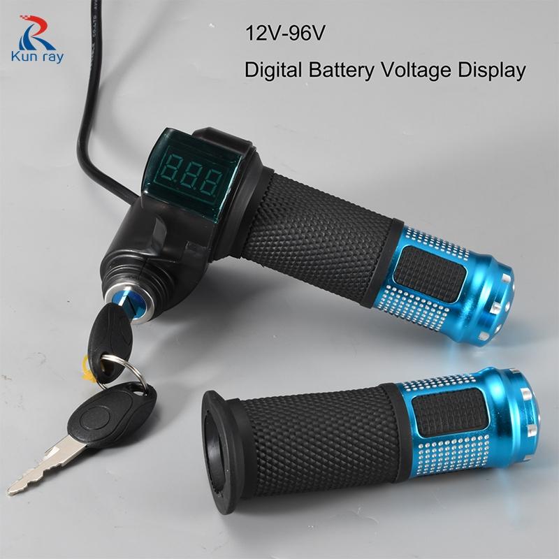 12V -96V EBIKE xoắn van tiết lưu với chỉ báo hiển thị LCD cho van tiết lưu xe đạp điện có tay cầm tay cầm Khóa Khóa Khóa Khóa: 12V -96V