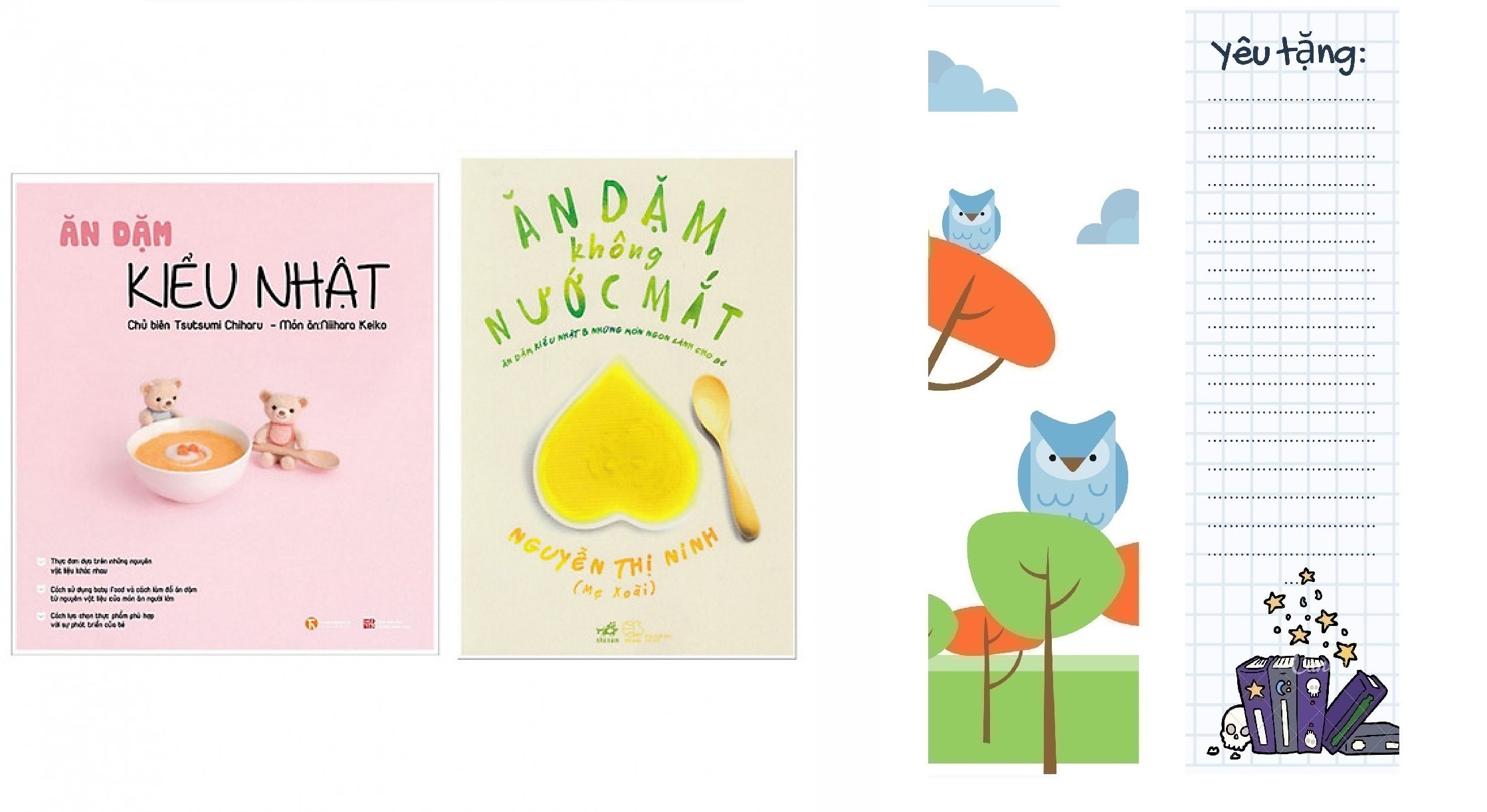 Combo Ăn dặm kiểu Nhật + Ăn dặm không nước mắt  + Tặng kèm Bookmark