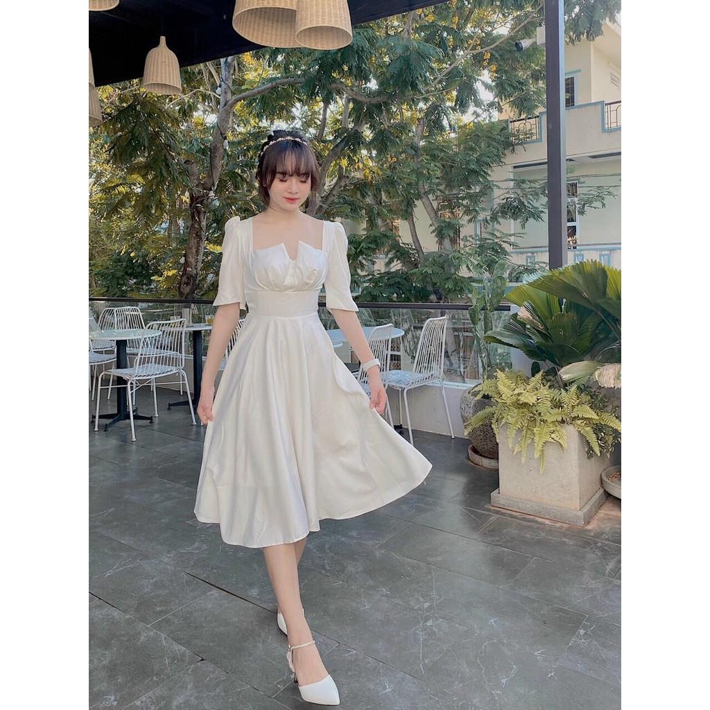 Váy đầm xòe tay lỡ thời trang dạ hội dự tiệc công sở