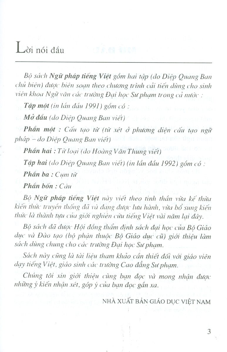 Ngữ Pháp Tiếng Việt - Tập Một (Tái bản lần thứ mười sáu)