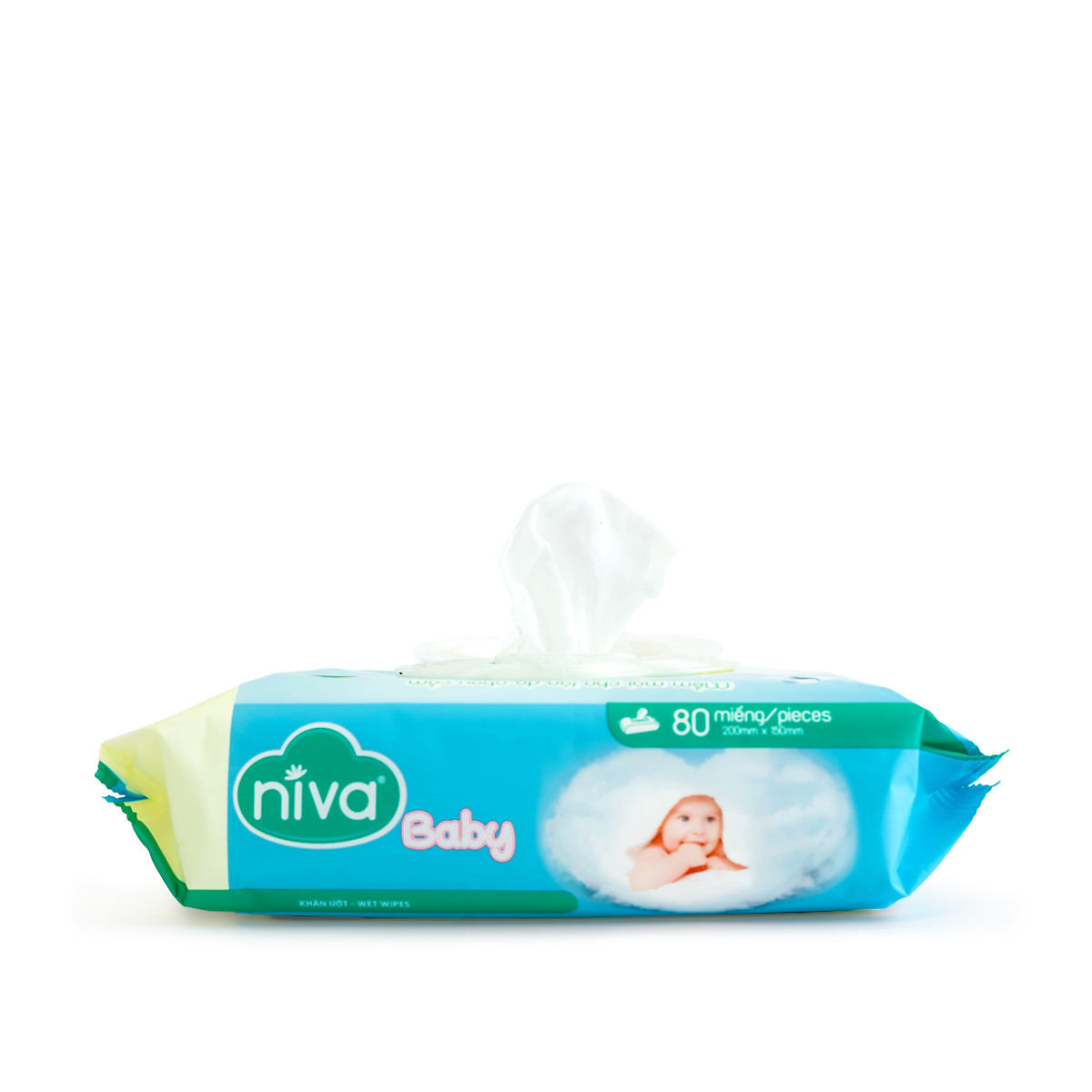 Combo 05 Khăn Ướt Đa Năng Không Mùi Niva Gói 80 Tờ Tiện Dụng, Diệt Khuẩn, An Toàn Cho Trẻ Sơ Sinh Phụ Nữ Mang Thai