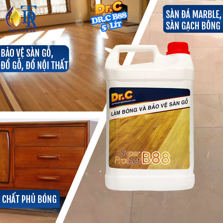 Dung Dịch Phủ Bóng Sàn Gỗ,Phủ Bóng Gạch Men,Sàn Gạch Bông,Sàn Đá Marble,Đồ Nội Thất,Chống Trơn Trượt B88 Dr.C 5 Lít