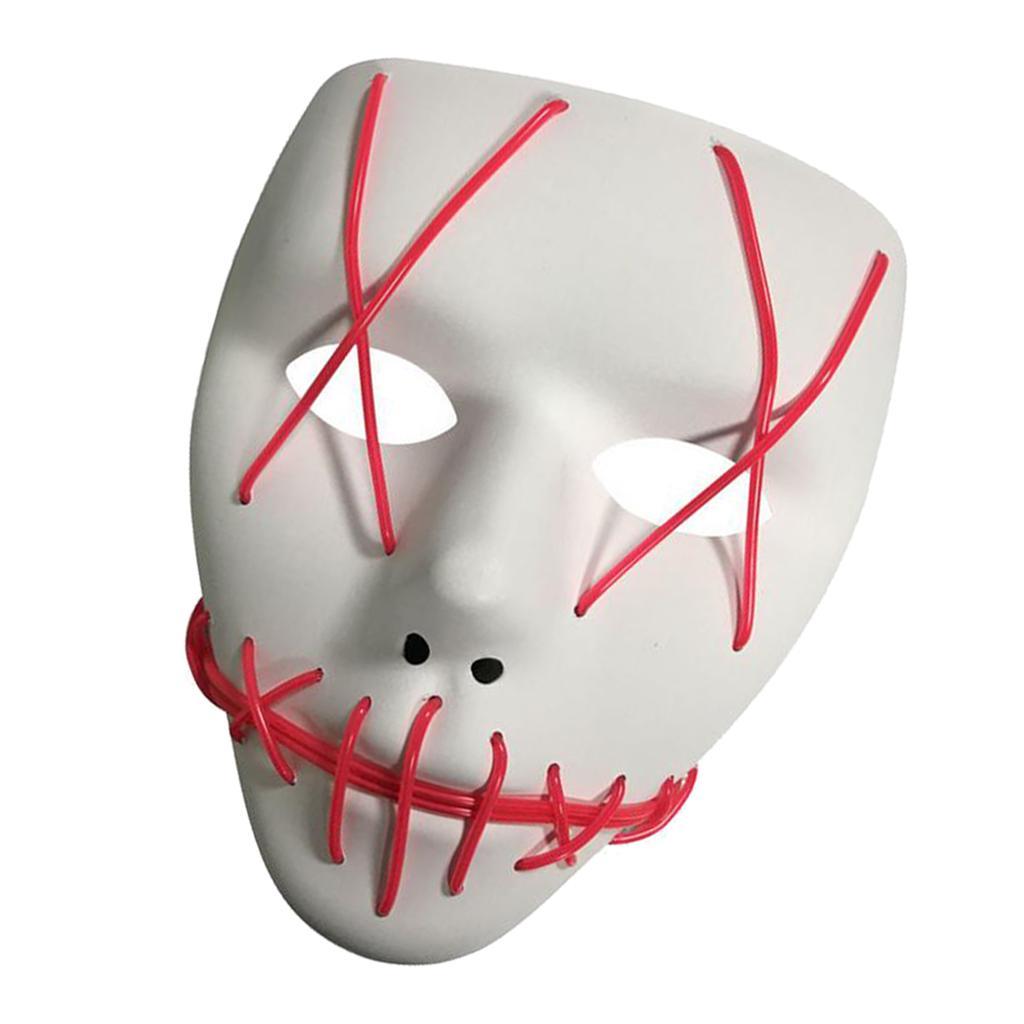 Horror LED Face Mask Halloween Festival Rave Cosplay Party
