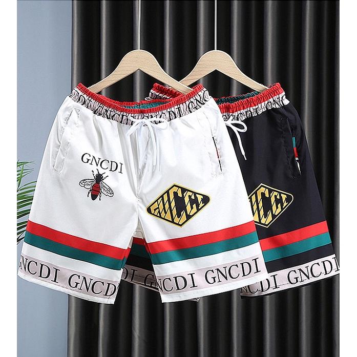 Quần short đùi GNCDI thời trang nam cao cấp TC với họa tiết in con ong và họa tiết sọc trên ống quần hợp thời trang-k021