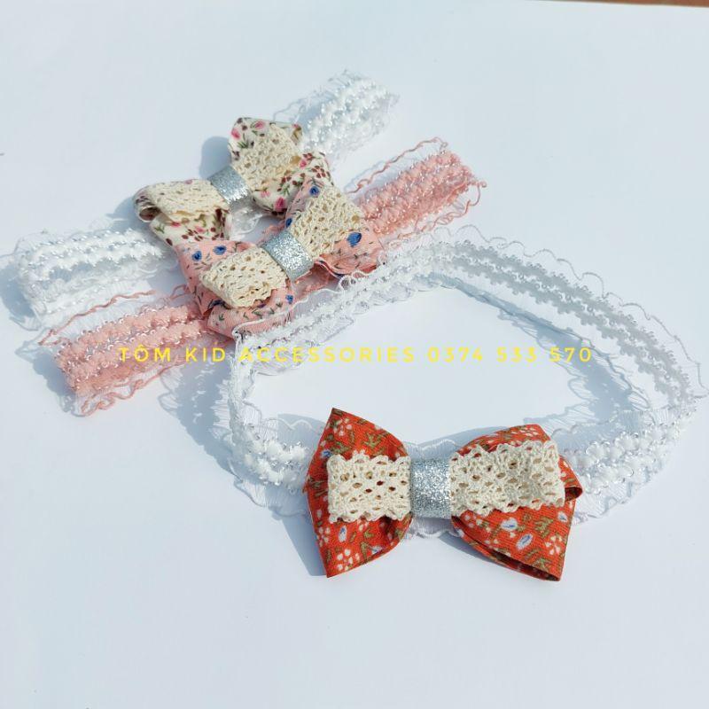 Băng Đô Handmade phong cách vintage,đáng yêu cho bé gái, mẹ Tôm