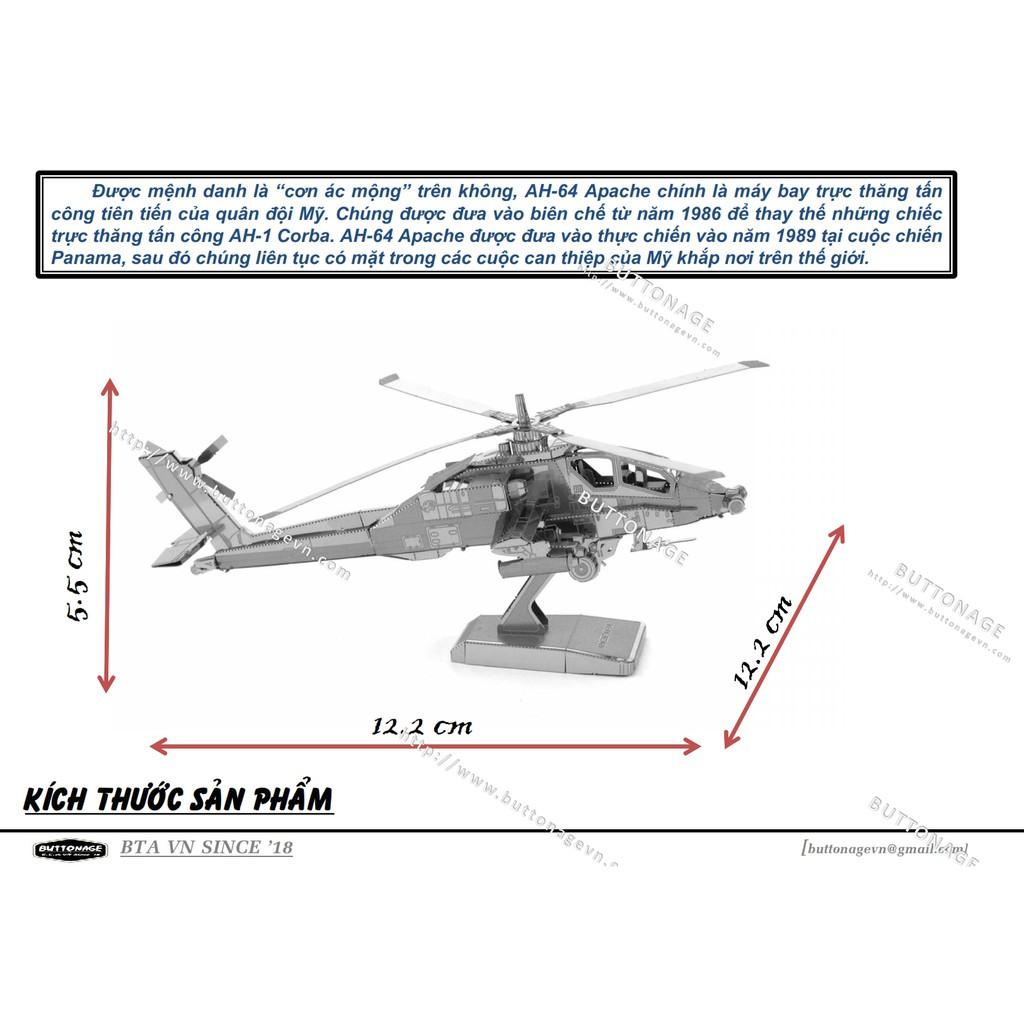 Mô Hình Lắp Ráp 3d Trực thăng Tấn Công AH-64 - Apache