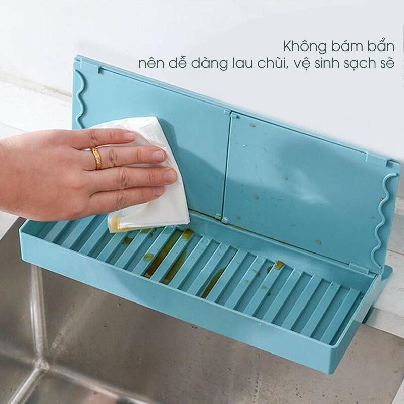 Tấm chắn văng nước bồn rửa chén có khay đựng