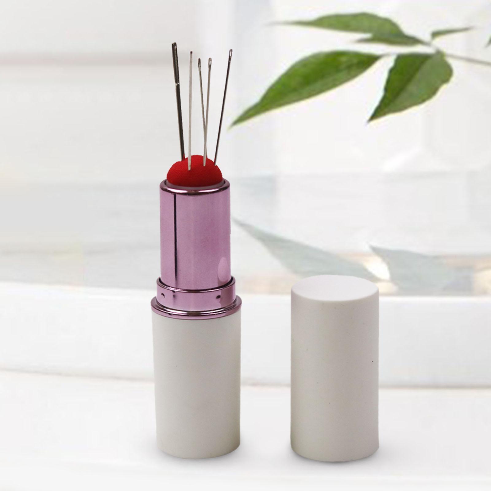 Lipstick Shape Pin Cushion Pincushion Pin Pad Pin Case Pin Holder for Quilting Embroidery Hand Needlework DIY Crafts Sewing Necessities