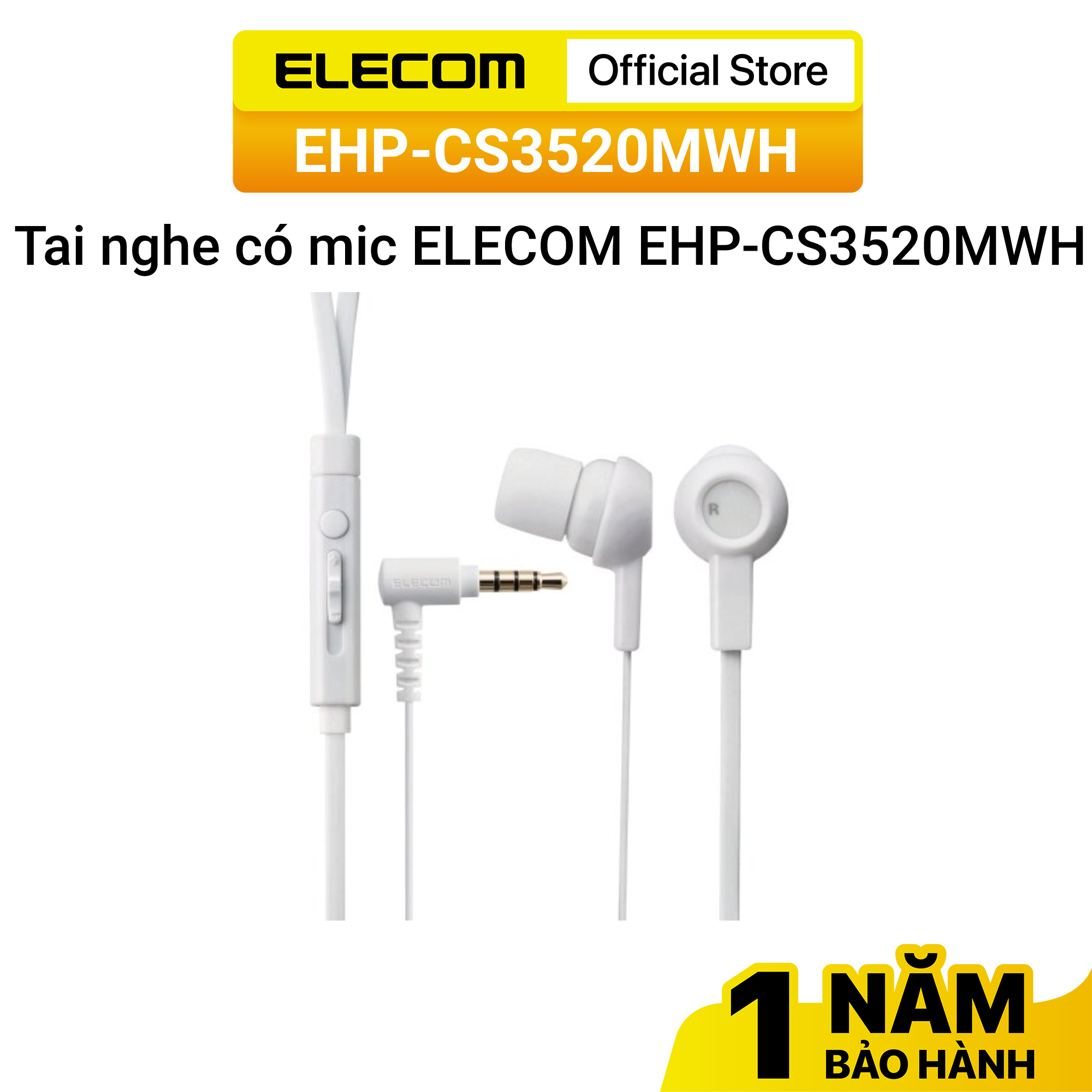 Tai nghe có mic ELECOM EHP-CS3520 - Hàng chính hãng