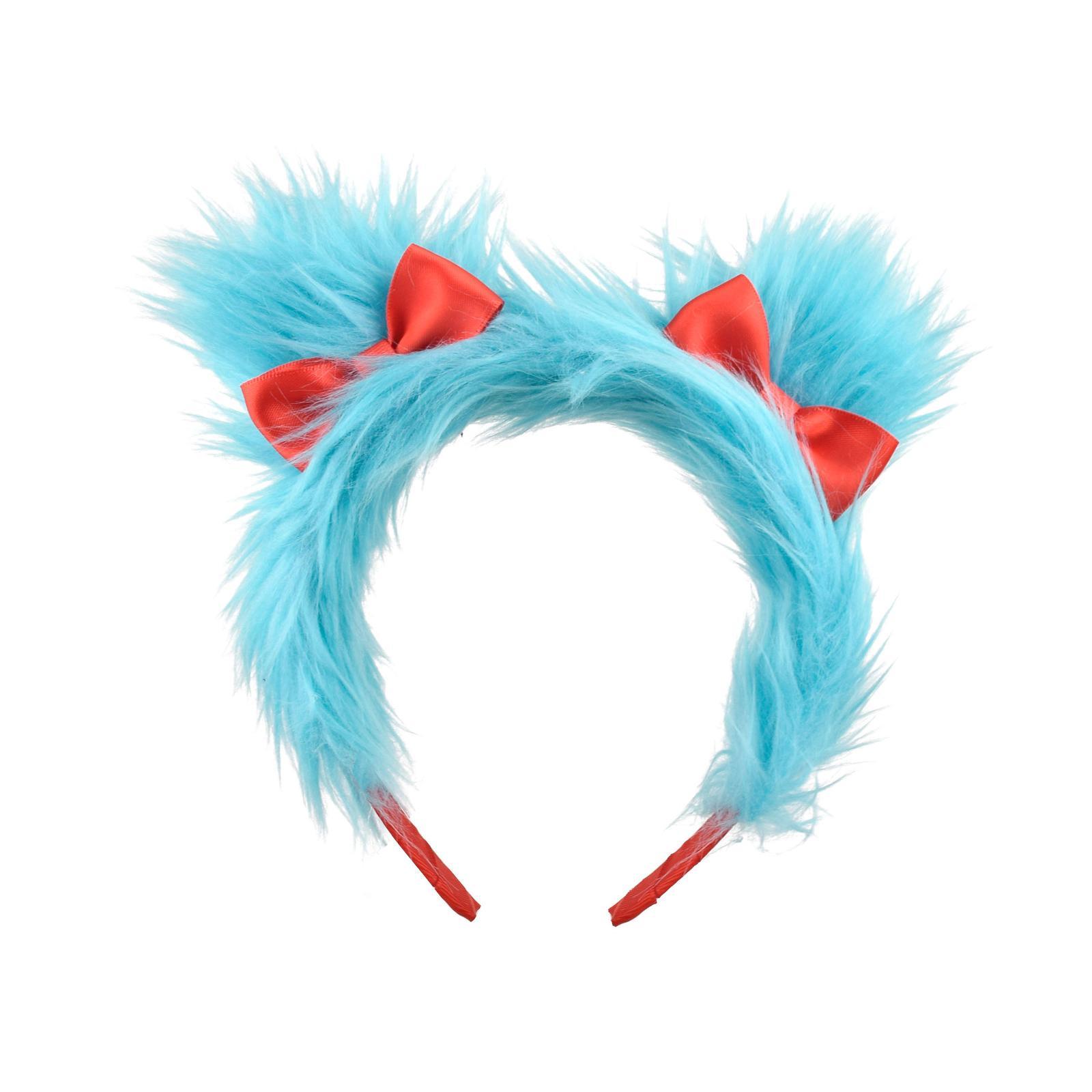 Plush Headband Cosplay Blue Costume Accessories for Holiday Party Masquerade