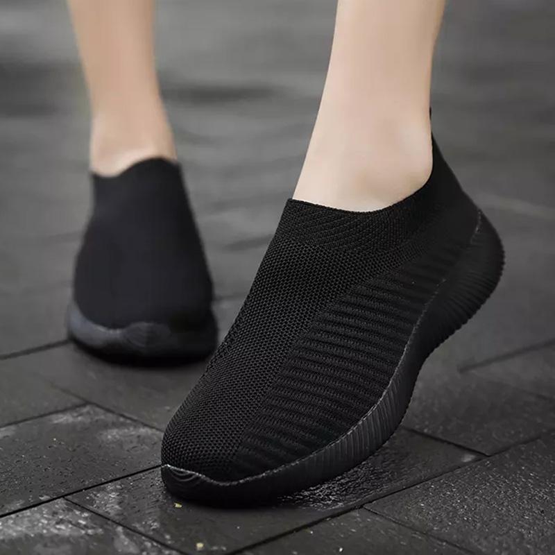 Giày nữ 2020 Vải Chất lượng cao Sneakers Sneakers Mùa xuân Thể thao Thể thao Thể thao Giày Giải trí Phụ nữ Color: Black Shoe Size: 38