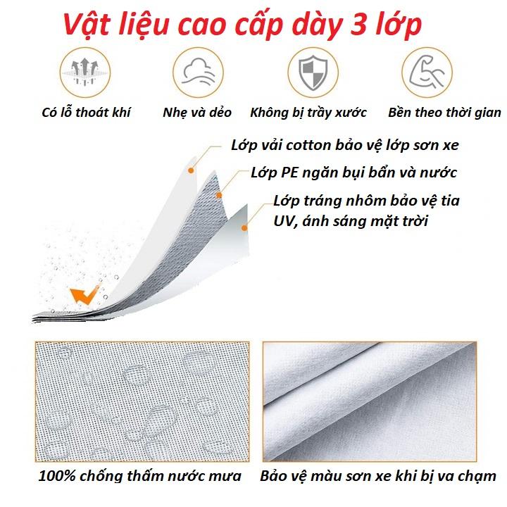 {BẠT DÀY NẶNG} áo trùm xe, bạt phủ ô tô, bạt che nắng mưa DÀY 3 LỚP, DÀNH CHO XE MAZDA CX5 chống nóng, mưa
