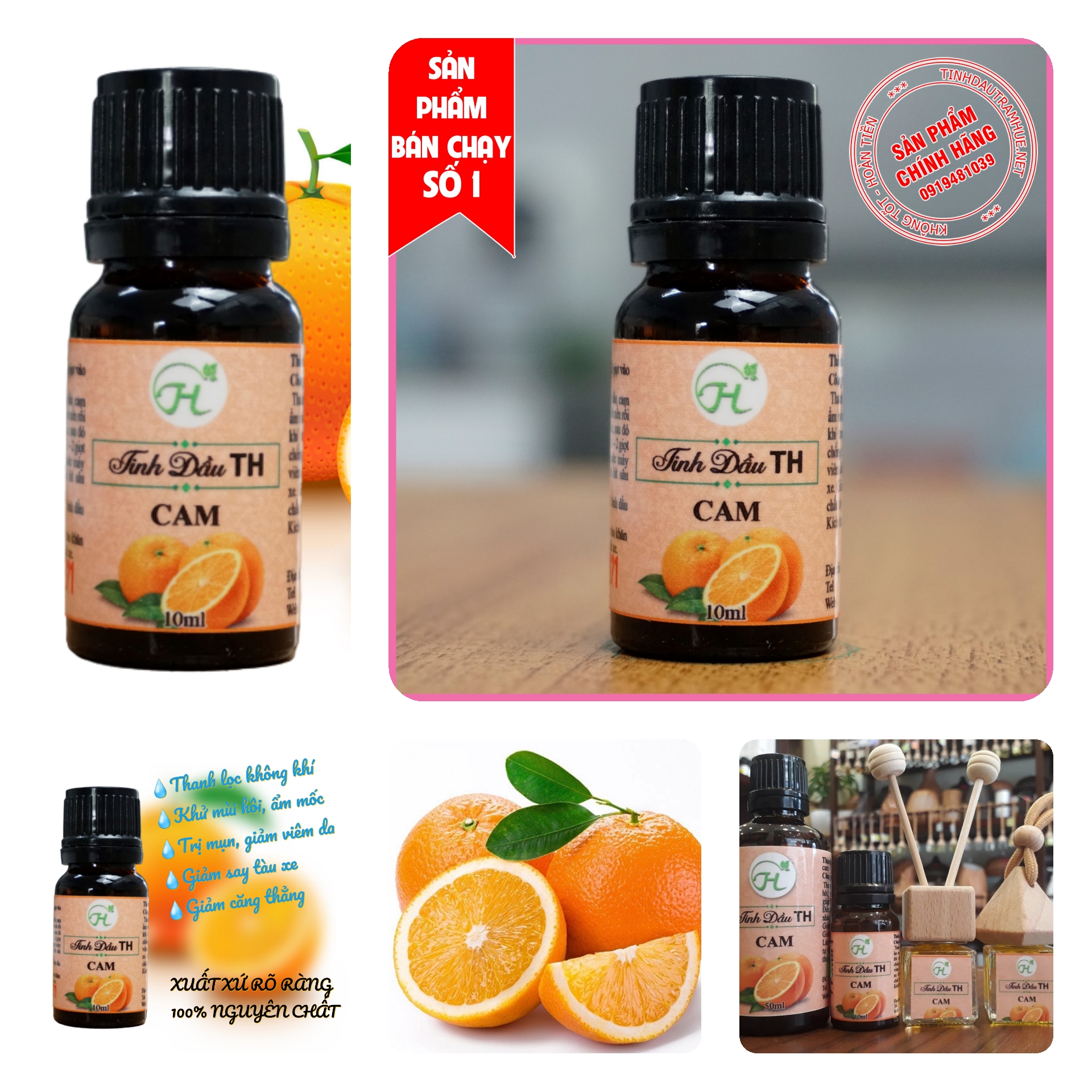 Combo 2 Tinh Dầu: Bạc Hà (50ml)+Cam Ngọt (50ml) - Hàng Việt Nam Nguyên Chất, Giúp Giảm Stress, Xua Đuổi Côn Trùng Và Khử Mùi Hiệu Quả, Thích Hợp Dùng Với Đèn Xông Và Máy Khuếch Tán.