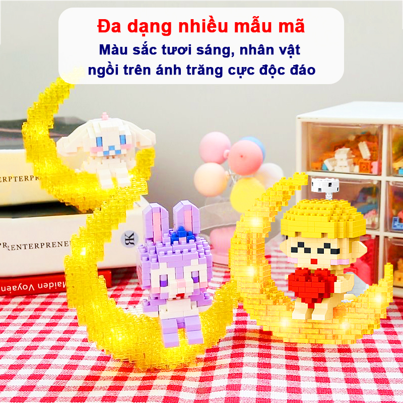 Mô hình lắp ráp có đèn phát sáng Baby-S, Đồ chơi mô hình 12 cung hoàng đạo ánh trăng dành cho bé – SDC070