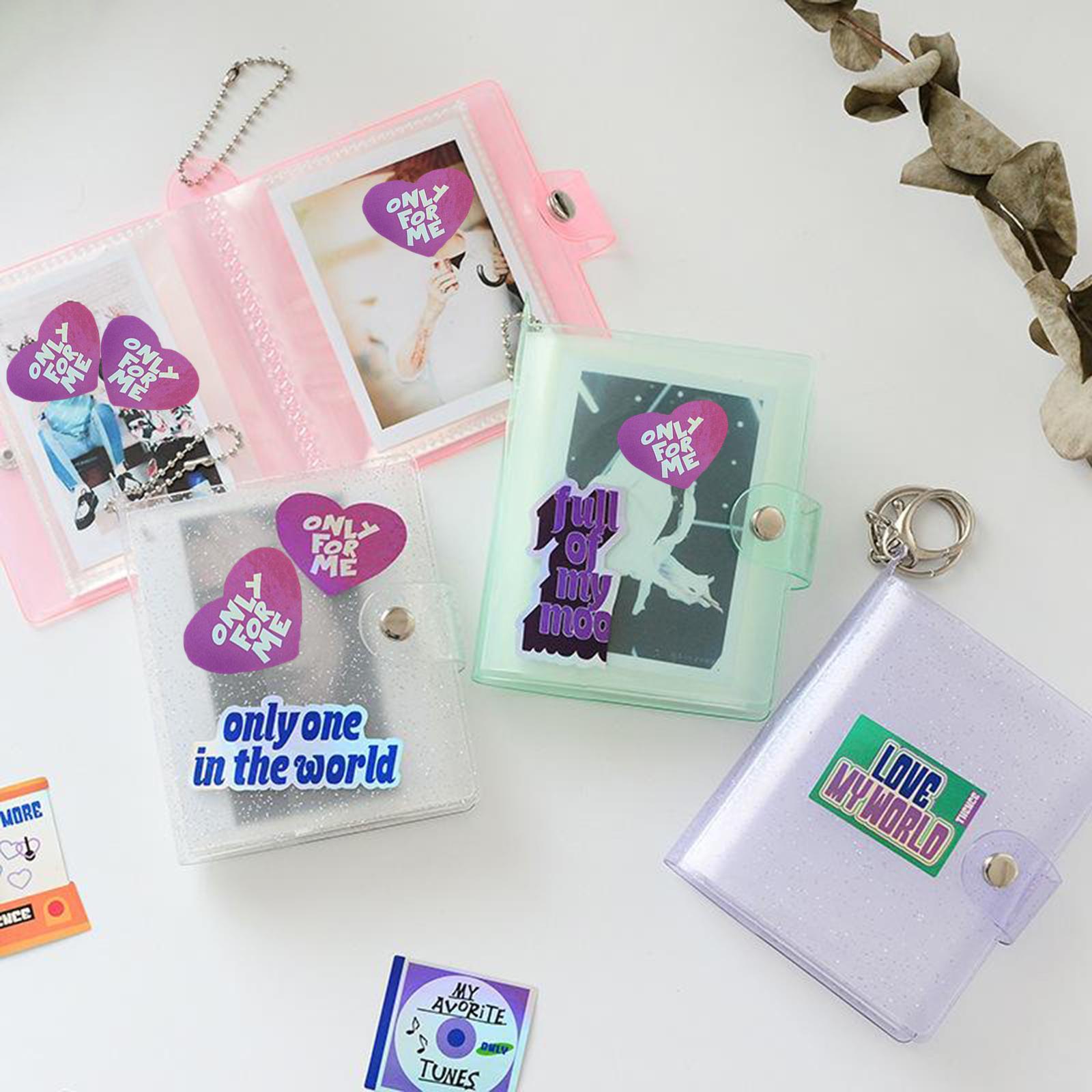 Photo Album Bag Card Holder Business Card Bag Jelly pink