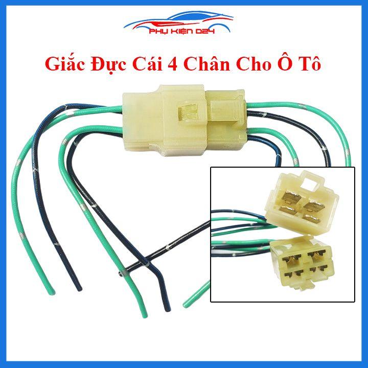 Jack đực cái ô tô 2 chân, 3 chân, 4 chân giắc nối nhanh có sẵn dây