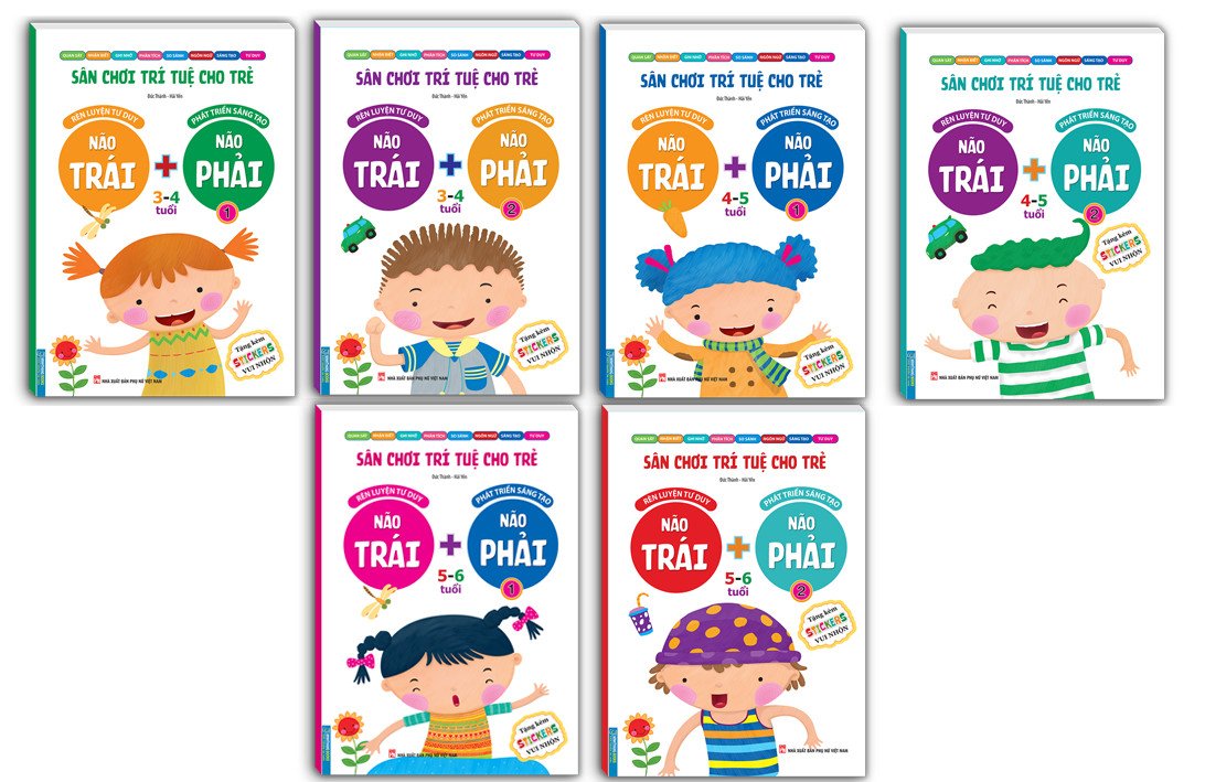 COMBO 6 cuốn Sân chơi trí tuệ cho trẻ - Não trái + Não