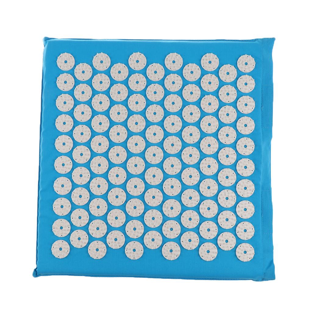 Spiky Acupressure Massage Meditation Yoga Mat Relax Stress Pain Relief Blue