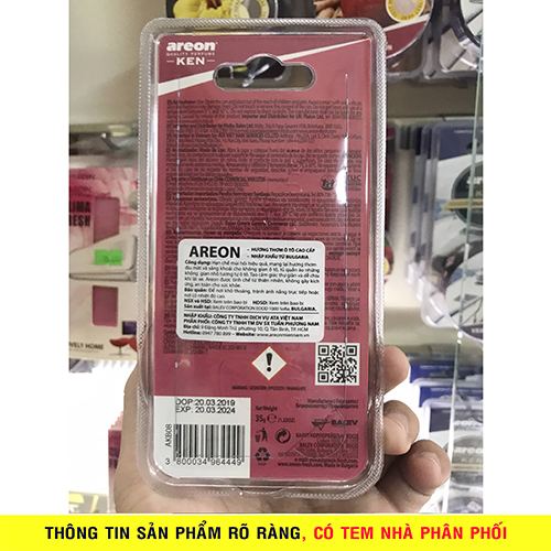 Sáp thơm tinh dầu thiên nhiên hương Chanh Sả - Areon Ken Verano Azul