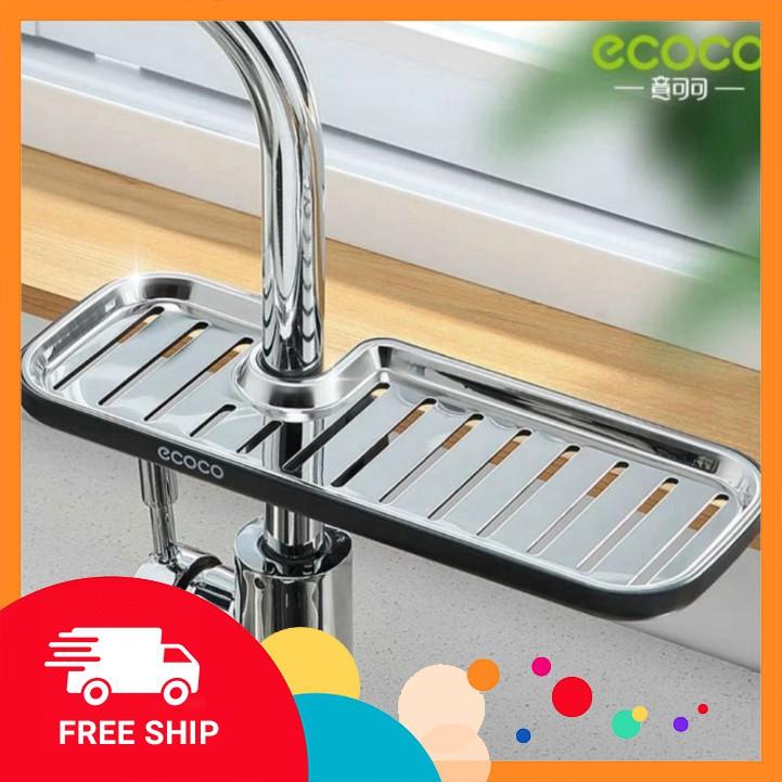 Khay để xà phòng, mớ rửa bát inox ECOCO cao cấp không hoen gỉ GDTA