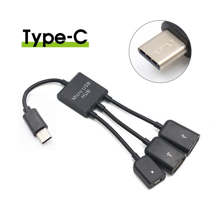 Bộ Chia Cổng Micro usb / type c Sang 2 otg Chuyên Dụng, Trung tâm USB C / Type-C cho Bàn Phím Chuột Chơi Game